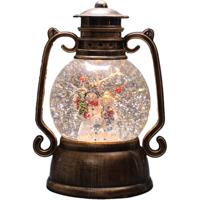 Peha Lantaarn Sneeuwpoppen Led 20 X 28 Cm Staal/glas Brons