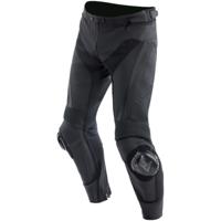 DAINESE Delta 4 Leather Pants, Leder motorbroek heren, Zwart Kort