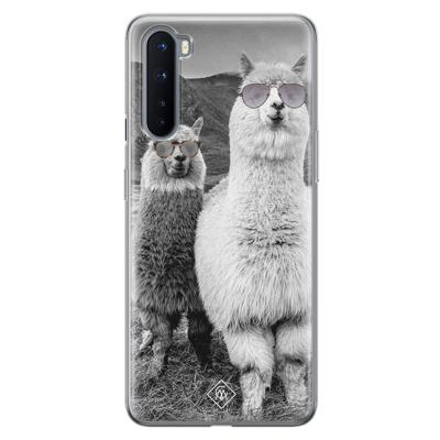 OnePlus Nord siliconen telefoonhoesje - Llama hipster OnePlus Nord siliconen telefoonhoesje - Llama hipster