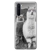 OnePlus Nord siliconen telefoonhoesje - Llama hipster