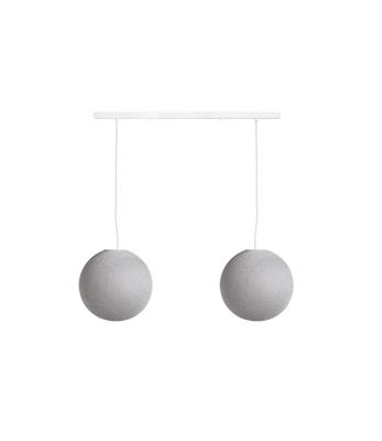 Cotton Ball Lights Tweevoudige hanglamp balk - Stone Cotton Ball Lights Tweevoudige hanglamp balk - Stone