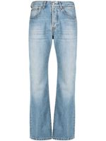 Victoria Beckham jean droit en coton à patch logo - Bleu - thumbnail