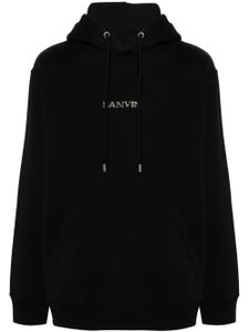 Lanvin hoodie en coton à logo brodé - Noir