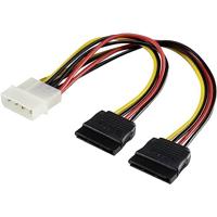 Renkforce Stroom Y-adapter [1x IDE-stroomstekker 4-polig - 2x SATA-stroombus] 0.20 m Zwart, Rood, Geel