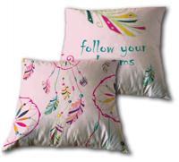 Aymax dromenvangerkussen 35 x 35 cm roze