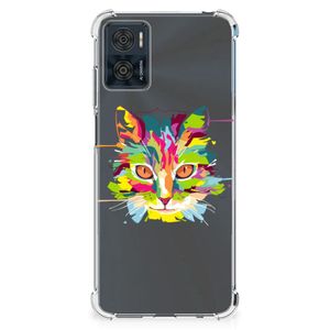 Motorola Moto E22 | E22i Stevig Bumper Hoesje Cat Color