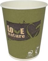 Drinkbeker Love Nature, uit karton, 150ml, pak van 100 stuks