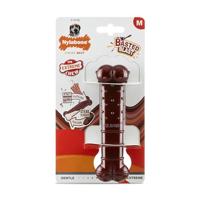 Nylabone, Basted Blast, Extreem sterk kauwspeelgoed, Nylon hondenspeeltje, Botvorm, Duurzaam kaauwbot, Smaak: bacon en steak, Medium, Voor honden tot 16 kg