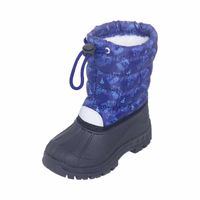 Playshoes snowboots koord graafmachine blauw Maat