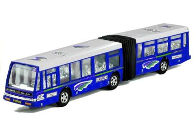 Viking Choice  Speelgoed auto Bus 41,5 cm lang - blauw - frictie aandrijving