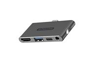Sitecom CN-392 USB-C Multiport Mobiele Adapter | USB-C naar 1x HDMI + 1x USB 3.1 + 1x 3,5 mm audio + 1 x USB-C met voeding 100 W