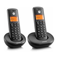 Motorola Voice - E202 2 digitale draadloze telefoons, oproepinterceptie, toegang op afstand, niet-storen-toets, handsfree luidsprekertelefoon, zwart