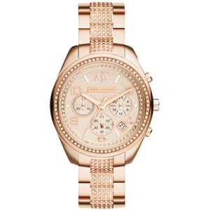 Horlogeband Armani Exchange AX5517 Staal Rosé 18mm