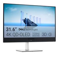 Dell 32 Plus Monitor - S3225QC, 4K UHD (3840x2160), 120Hz, QD OLED, 0.03ms, AMD FreeSync Premium Pro, HDR True Black 400, Dolby Vision, Ingebouwde Luidsprekers, 3 USB-C, HDMI, 3 Jaar Garantie