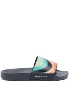 Paul Smith claquettes à rayures - Multicolore