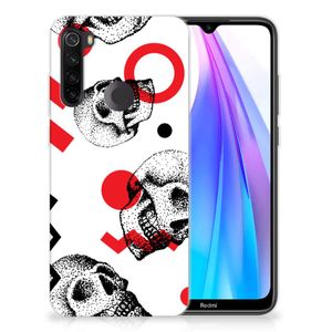 Silicone Back Case Xiaomi Redmi Note 8T Skull Red