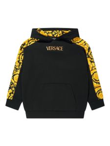 Versace Kids hoodie à imprimé baroque - Noir