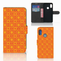 Xiaomi Mi A2 Lite Telefoon Hoesje Batik Oranje - thumbnail