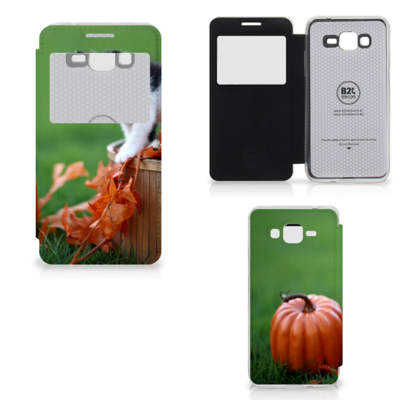 Samsung Galaxy Grand Prime Telefoonhoesje met Pasjes Kitten Samsung Galaxy Grand Prime Telefoonhoesje met Pasjes Kitten