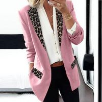 Casual Leopard Long Sleeve Blazer