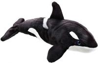 National Geographic knuffel orka junior 40 cm pluche zwart/wit