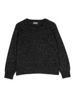 Il Gufo pull en maille métallisée à manches raglan - Noir