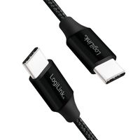 LogiLink CU0153 USB-kabel 0,3 m USB 2.0 USB C Zwart - thumbnail