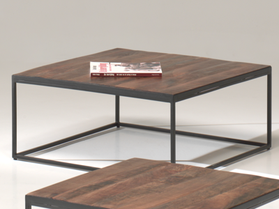Salontafel MALLOU vierkant 80 cm mangolia natuur