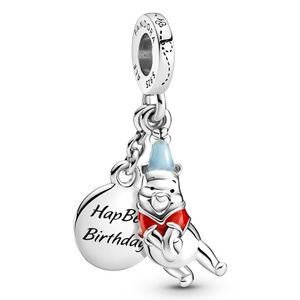 Pandora Disney 799385C01 Hangbedel Winnie the Pooh Birthday zilver-emaille