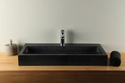 Natuursteen wasbak basaltsteen BAS-007mk 80 cm Natuursteen wasbak basaltsteen BAS-007mk 80 cm
