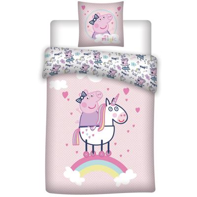 Peppa Pig Dekbedovertrek Unicorn - Eenpersoons - 140 X 200 Cm - Flanel