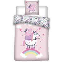 Peppa Pig Dekbedovertrek Unicorn - Eenpersoons - 140 X 200 Cm - Flanel