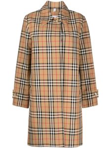 Burberry manteau à carreaux - Marron