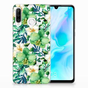 Huawei P30 Lite TPU Case Orchidee Groen