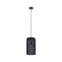 PTMD Idris Black iron hanging lamp long wired cilinder - thumbnail