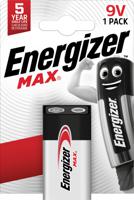 Energizer Alkaline-Batterij 9V | 6LR61 | Zilver / Zwart | 12 stuks - EN-MAX9V1 EN-MAX9V1