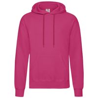 Fruit of the Loom capuchon sweater fuchsia roze voor volwassenen