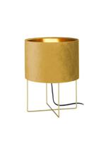 Fischer & Honsel Schemerlamp Aura geel velvet 50463 - thumbnail