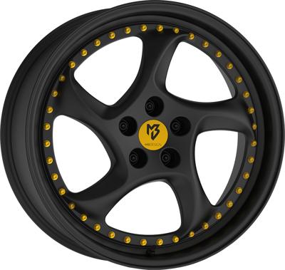 mbDESIGN TURBO S Zwart stumpfmatt