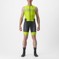 Castelli Free Sanremo 2 trisuit mouwloos groen/geel heren XL