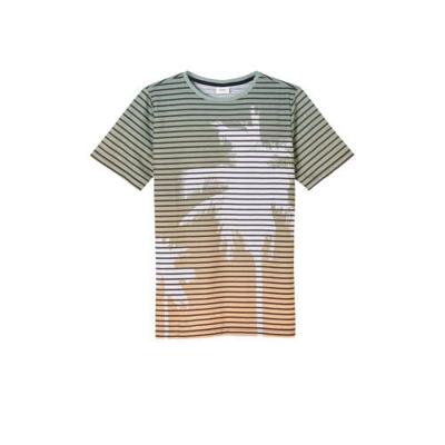 s.Oliver gestreept T-shirt petrol/oranje