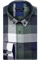 Giordano Regular Fit Overhemd groen, Ruit - thumbnail