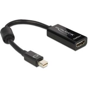 DeLOCK Adapter mini Displayport / HDMI 0,18 m mini Displayport 20-pin M HDMI 19-pin FM Zwart