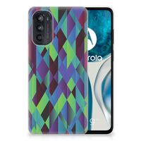 Motorola Moto G52/G82 TPU Hoesje Abstract Green Blue - thumbnail