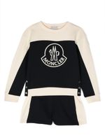 Moncler Enfant ensemble haut-short à logo brodé - Bleu