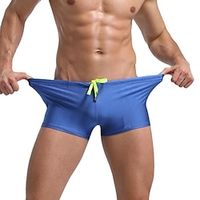 Voor heren Zwemshorts Lange zwembroeken Dagelijks Strand Ademend Sneldrogend Trekkoord Elastische taille Effen Korte Sport Casual Sportkleding Zwart Wit Rekbaar Lightinthebox