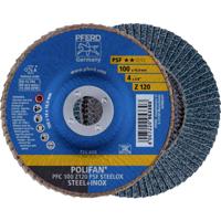 PFERD 67769100 PFC 100 Z 120 PSF STEELOX/16,0 Lamellenschijf Diameter 100 mm Boordiameter 16 mm RVS, Staal 10 stuk(s) - thumbnail