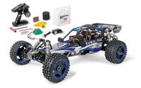 Carson 500304033 1:5 Wild GP Attack 2.4G 100% RTR blauw - RC verbrandingsmotor, 1,8 pk, 2WD, tot 65 km/u snel, premium onderdelen, off-road, RTR, 2.4 GHz, op afstand bestuurbare auto, blauw
