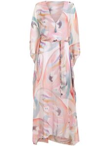 ETRO robe longue à col v - Rose