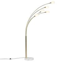 QAZQA Art deco vloerlamp goud 5-lichts - Sixties Marmo - thumbnail